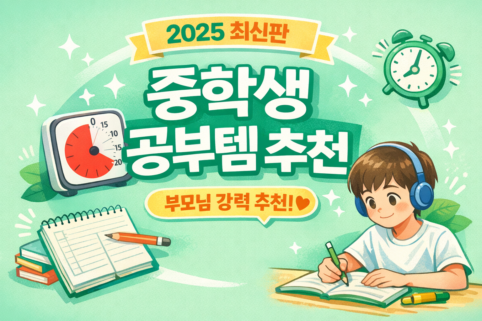 공부 집중력 쑥쑥! 중고등학생 학습용 시계 추천