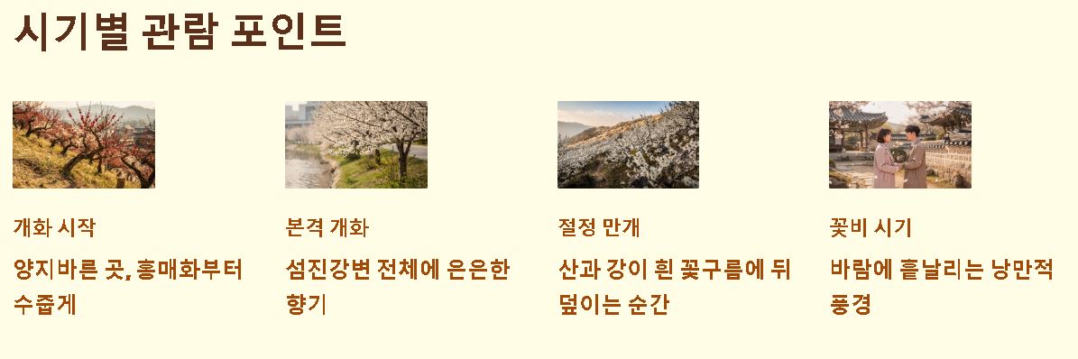 광양 매화 개화시기 안내