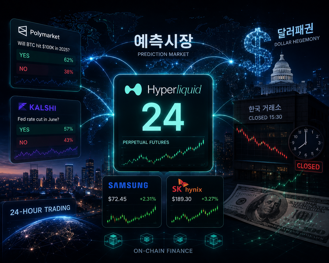 온체인 금융 (예측시장, 영구선물, 달러패권)