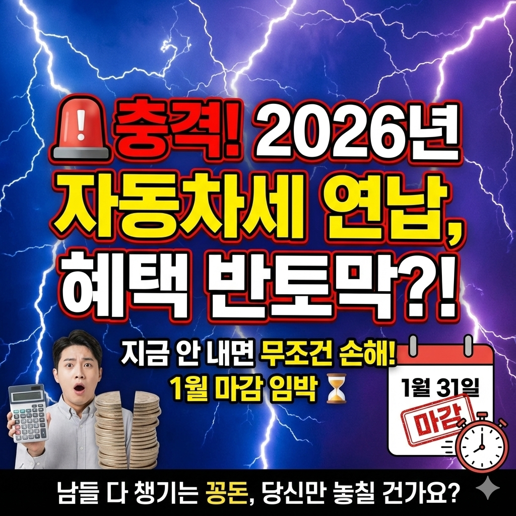 2026년 자동차세 연납 신청 기간 및 방법