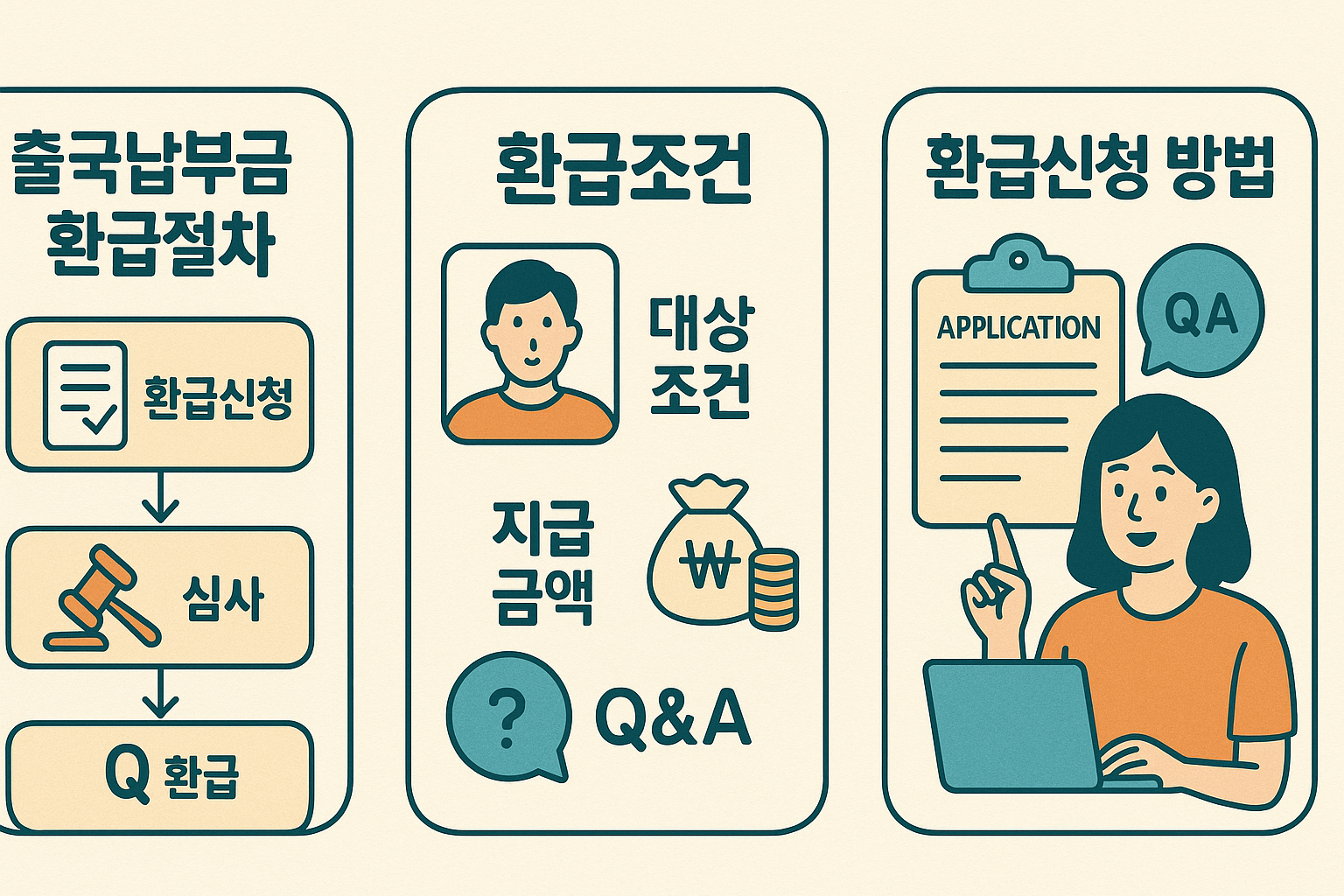 출국납부금 환급절차,환급조건,신청방법-대상조건,지급금액,Q&A