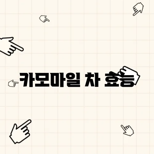 카모마일 차 효능