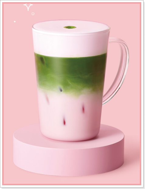 딸기 드림 말차 라떼