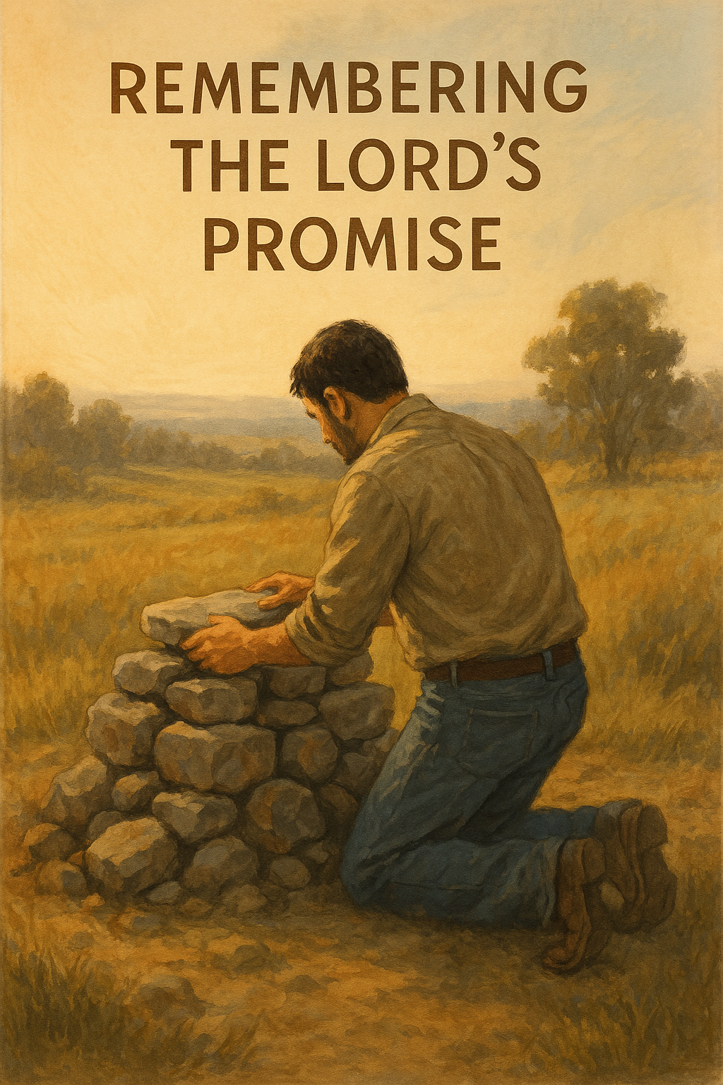 창 12:7 말씀을 보며 하나님께서 아브람에게 땅을 주시겠다는 축복을 주셨을 때 아브람이 재단을 쌓고 하나님의 축복과 하나님의 음성, 그리고 약속을 계속하여 기억했던 것처럼 저도 주님께서 주신 약속을 기억하며 그 약속을 따라 살아가는 삶에 대한 축복을 기억하며 삶의 자리에서 재단을 쌓는 이정표를 생각하는 시간을 가지는 모습을 그렸습니다.