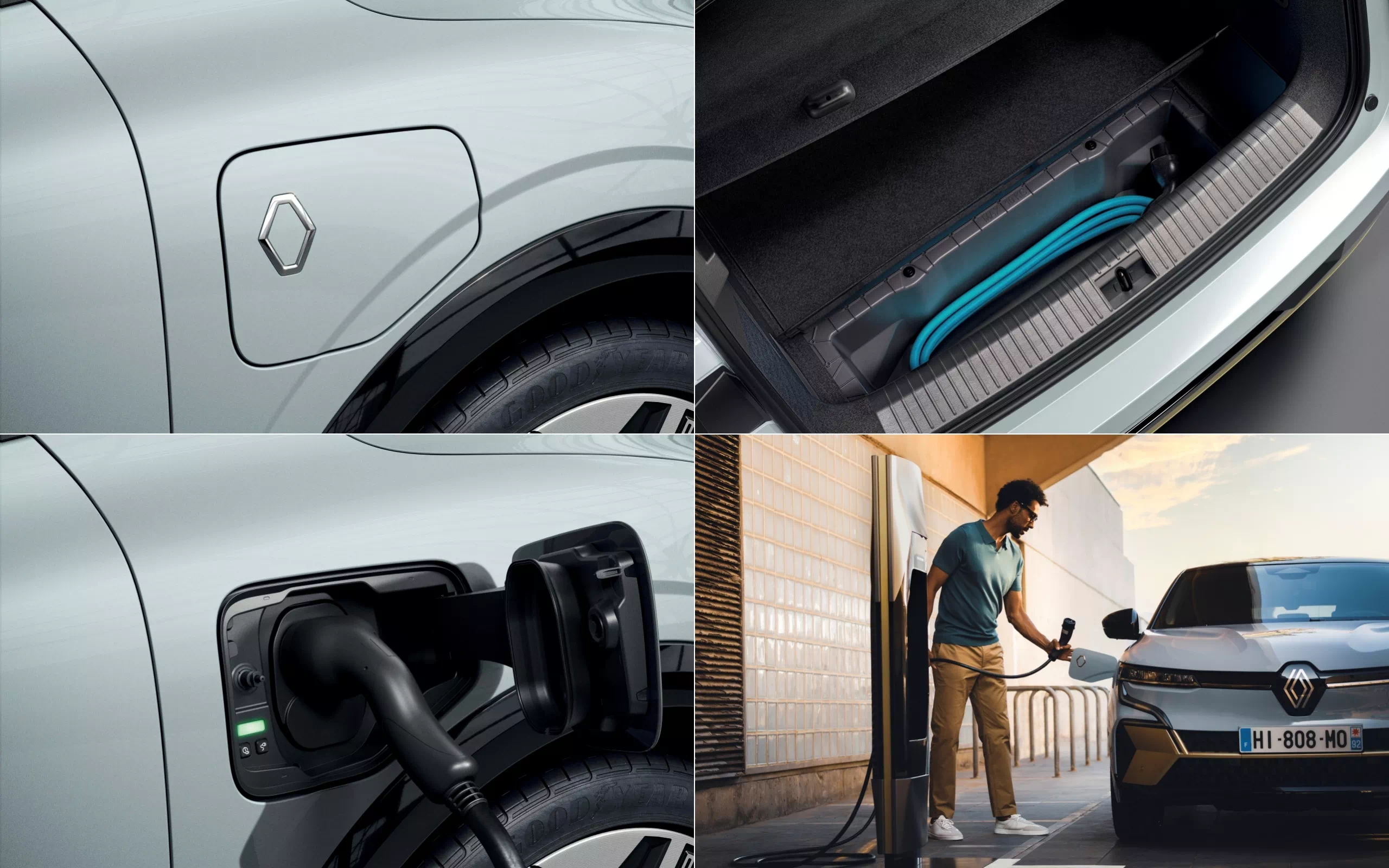 르노 메간 e-테크 일렉트릭은 22 kW AC, 130 kW DC 급속 충전을 지원합니다.