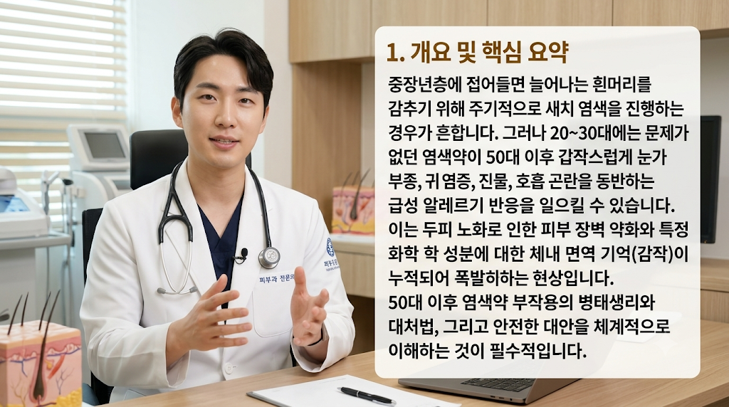 50대 이상 머리염색의 위험성을 안내 해 드립니다.