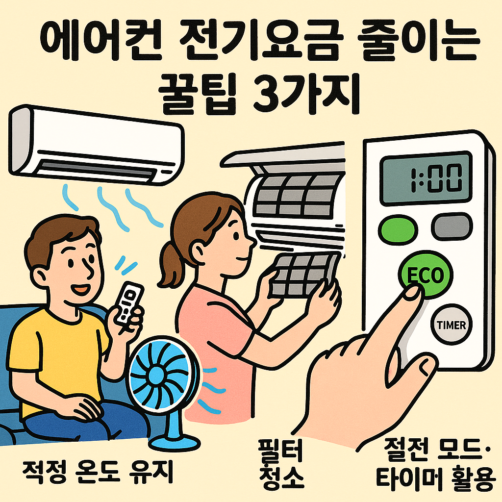 에어컨 전기요금 줄이는 꿀팁 3가지