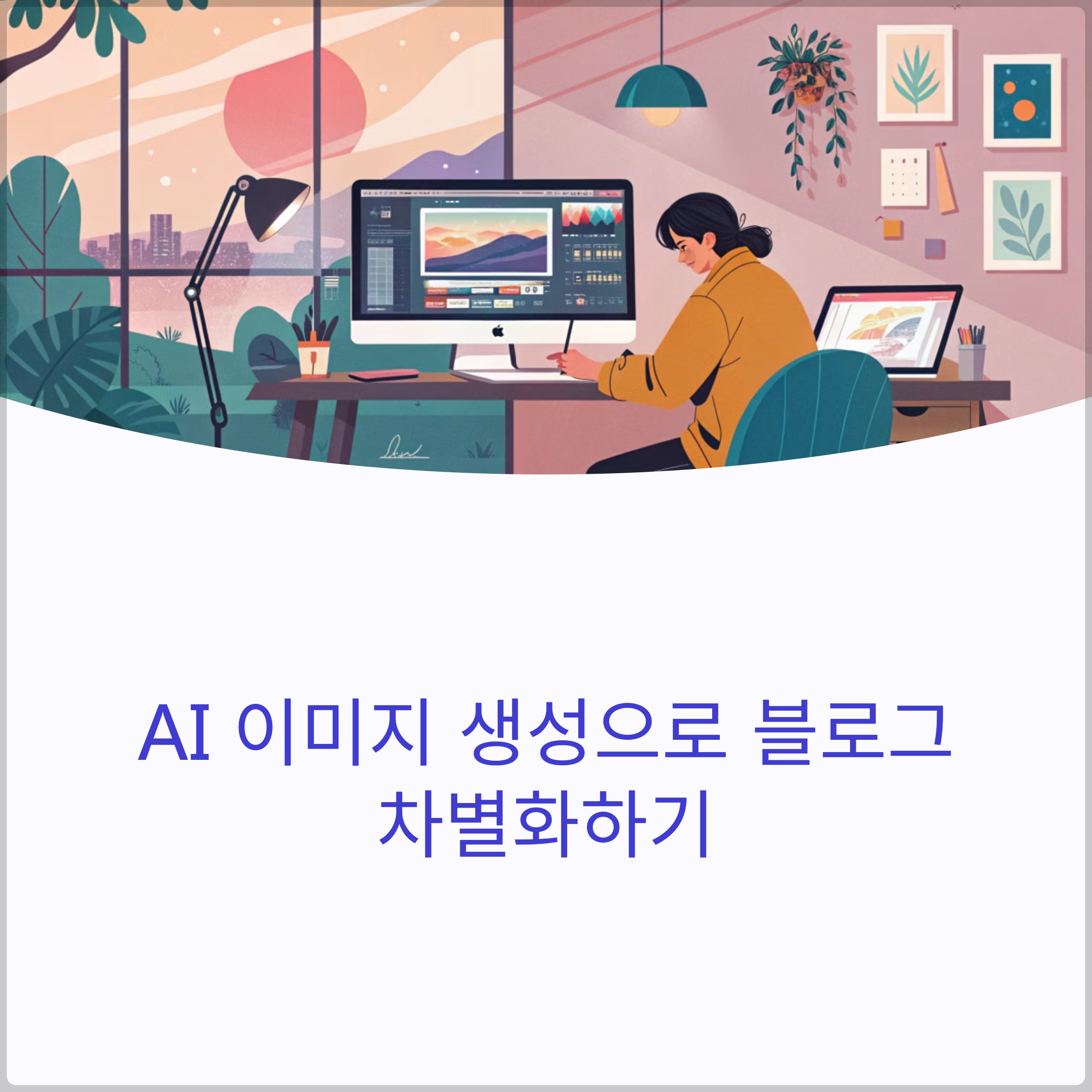 AI 이미지 생성으로 차별화된 블로그 만들기 전략(+AI 이미지 생성, Midjourney 사용법, DALL·E 3 무료 사용, AI 그림 그리기​) 썸네일 이미지