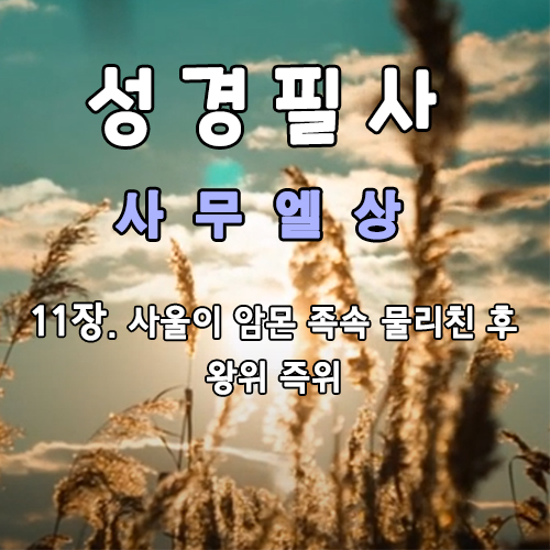 사울 암몬 족속 물리친 후 왕위 즉위