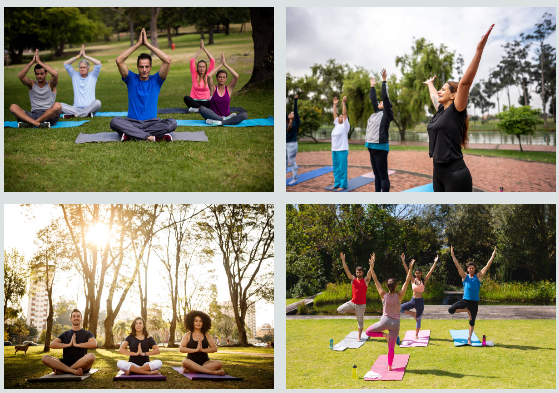 인도식 요가와 명상 모습