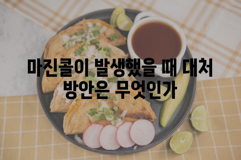 마진콜이 발생했을 때 대처 방안은 무엇인가