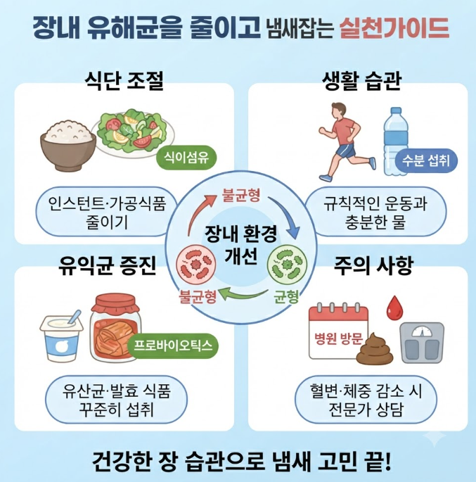 방귀 냄새 종류별 이유