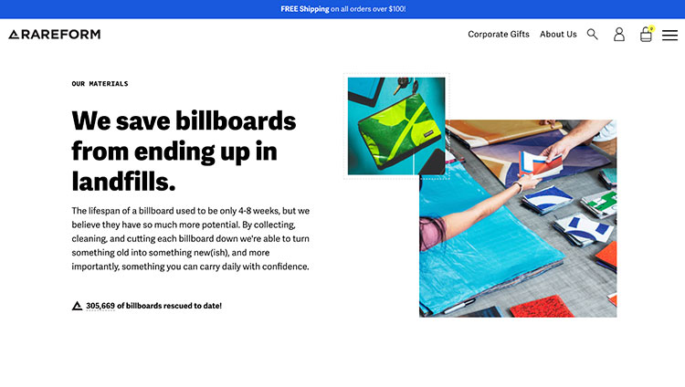 Rareform 웹사이트