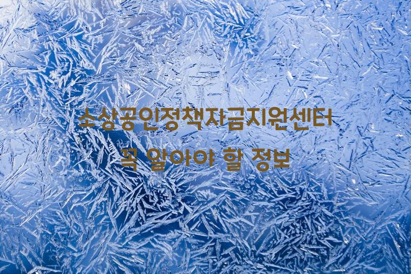 소상공인정책자금지원센터