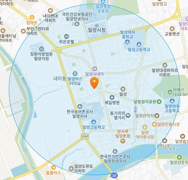 경상남도 밀양시 내이동 일요일 진료 휴일 문 여는 병원