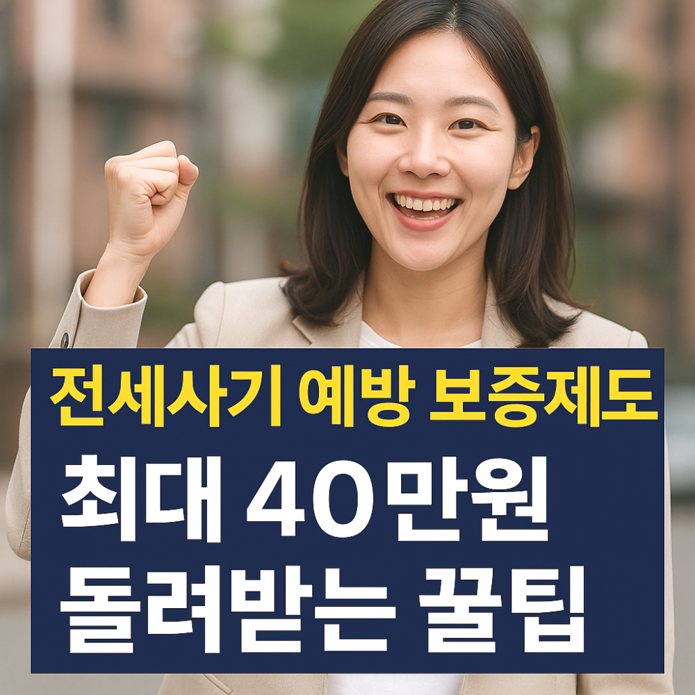 전세사기 예방 보증제도, 최대 40만원 돌려받는 꿀팁 이미지