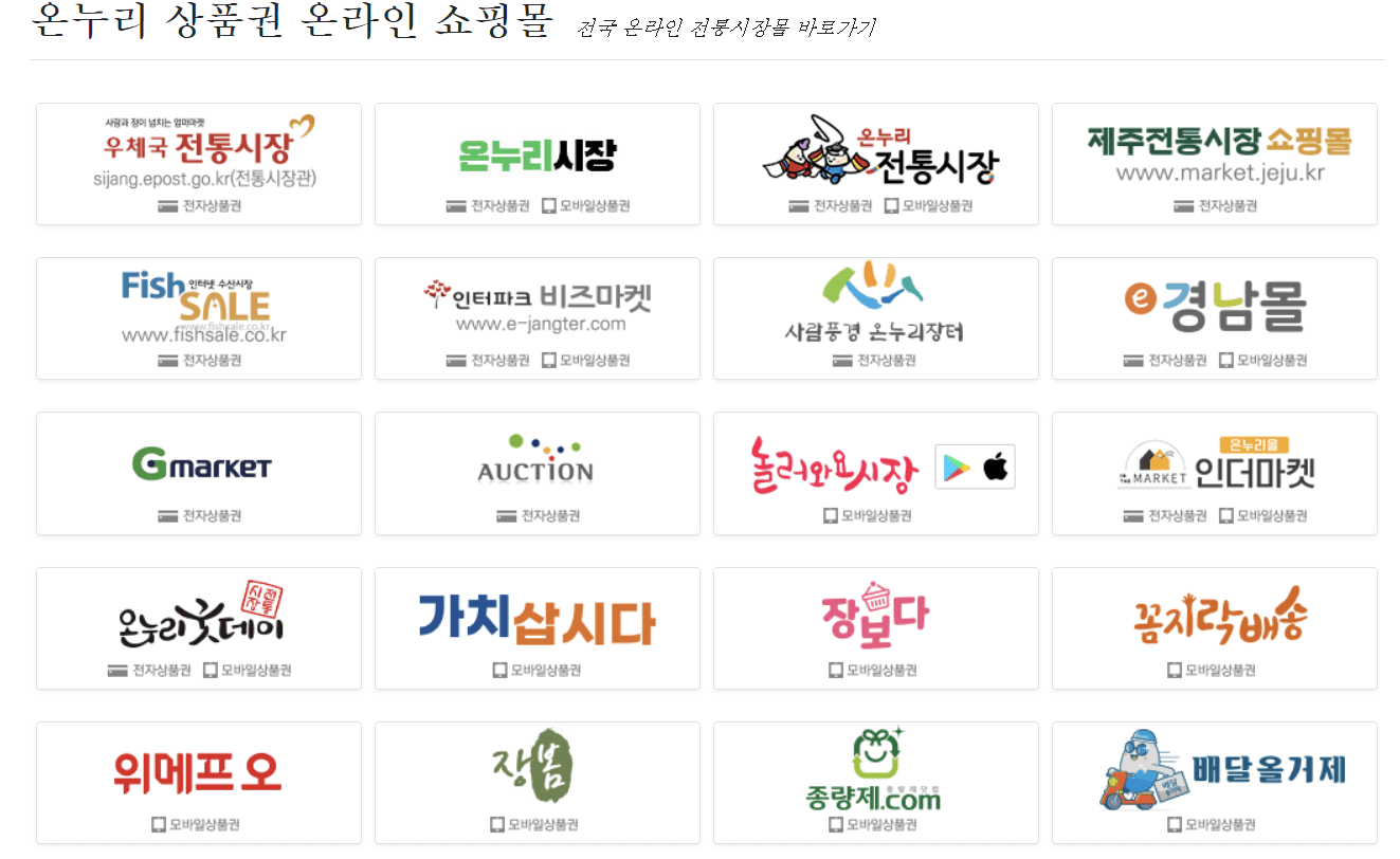 온누리상품권 사용처, 가맹점, 10%할인 구매