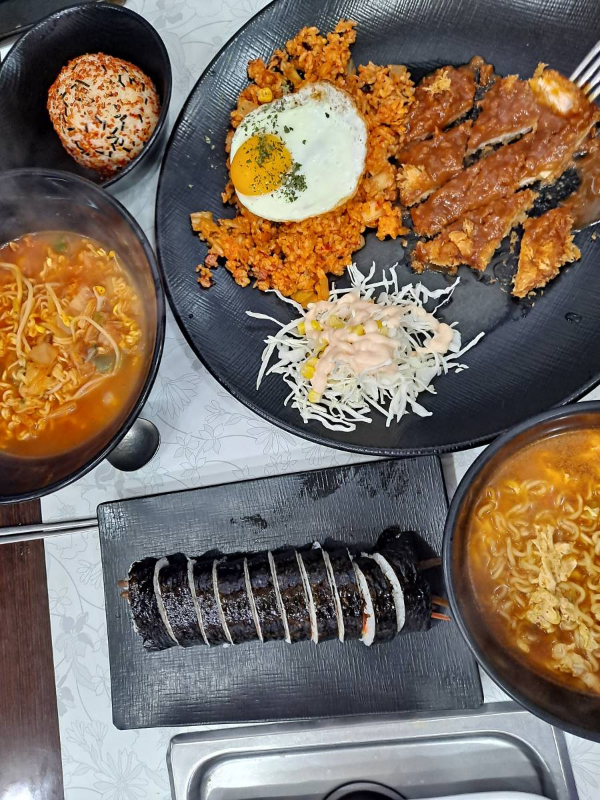 김밥나라 메뉴 항공샷