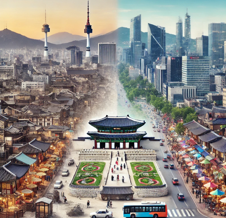 서울 여행지의 변화 비교 사진