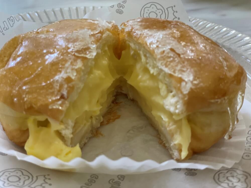 나리꼬모 - 크림브륄레 수제도넛 단면