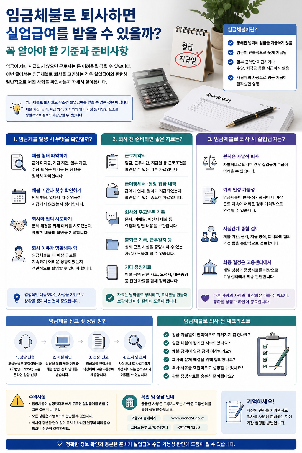 임금체불로 퇴사하면 실업급여를 받을 수 있을까? 꼭 알아야 할 기준과 준비사항