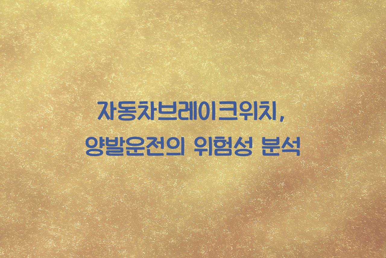 자동차브레이크위치