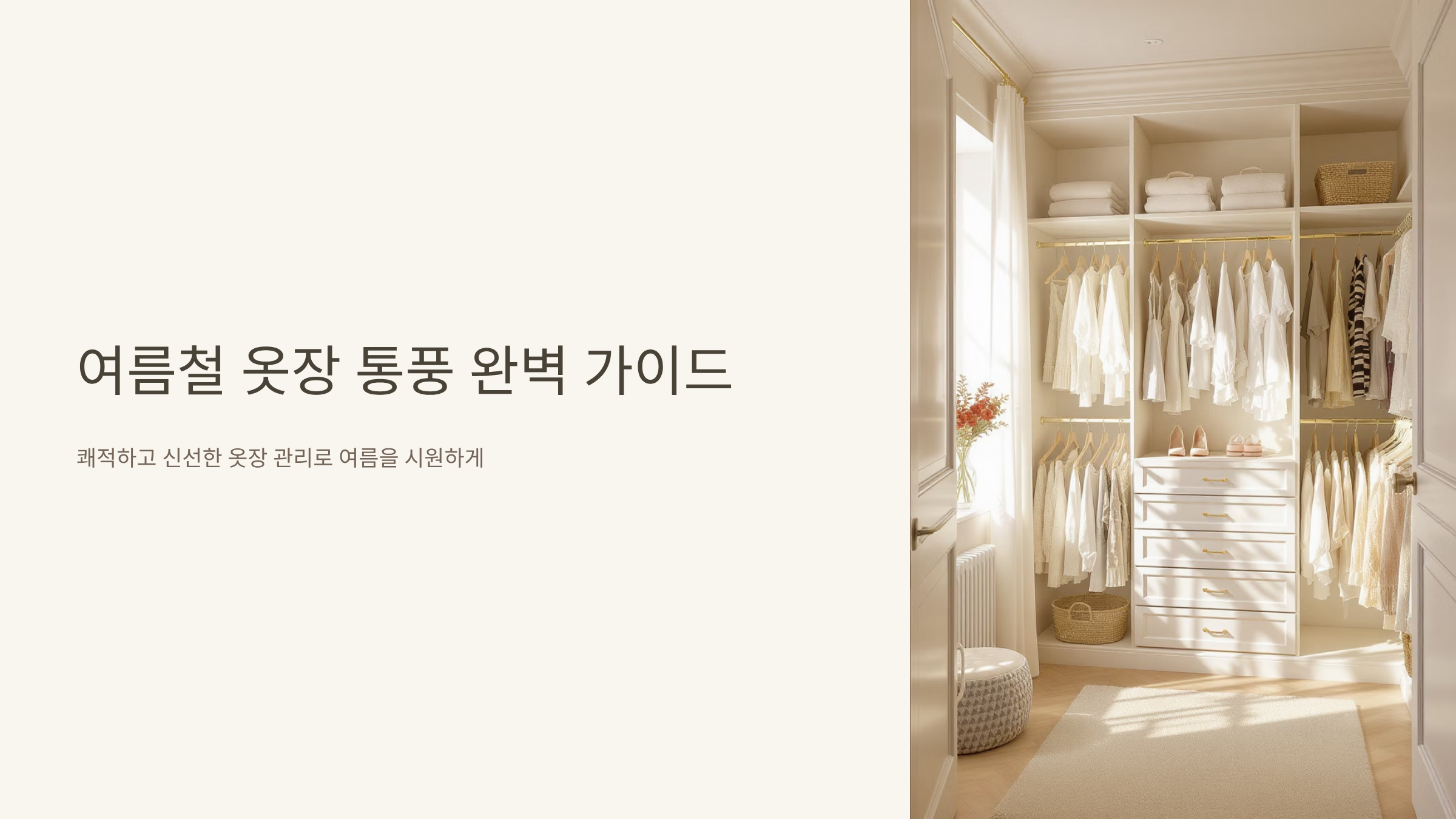 옷장에서 퍼지는 작은 여름 바람, 습기와 냄새 해결법