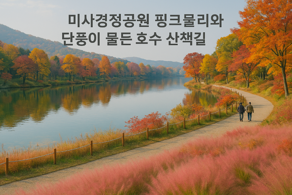 하남 미사경정공원 핑크뮬리 단풍 명소