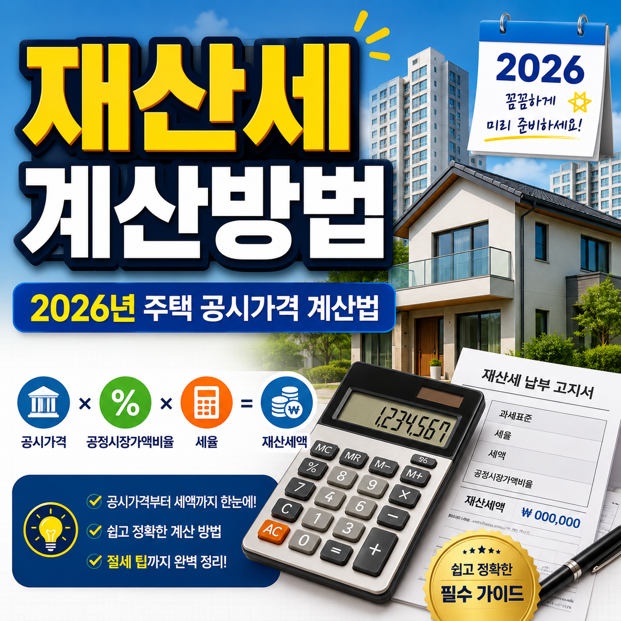 재산세 계산방법｜2026년 주택 공시가격 계산법