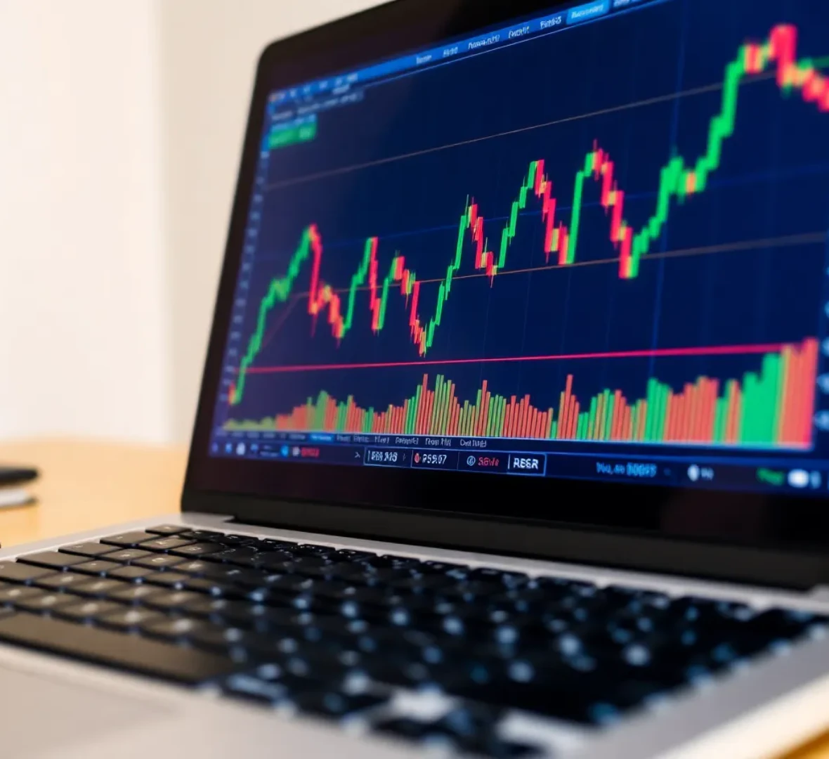 노트북에 지정가를 선으로 표현한것