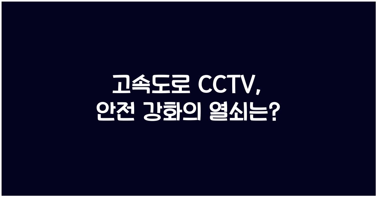 고속도로 cctv