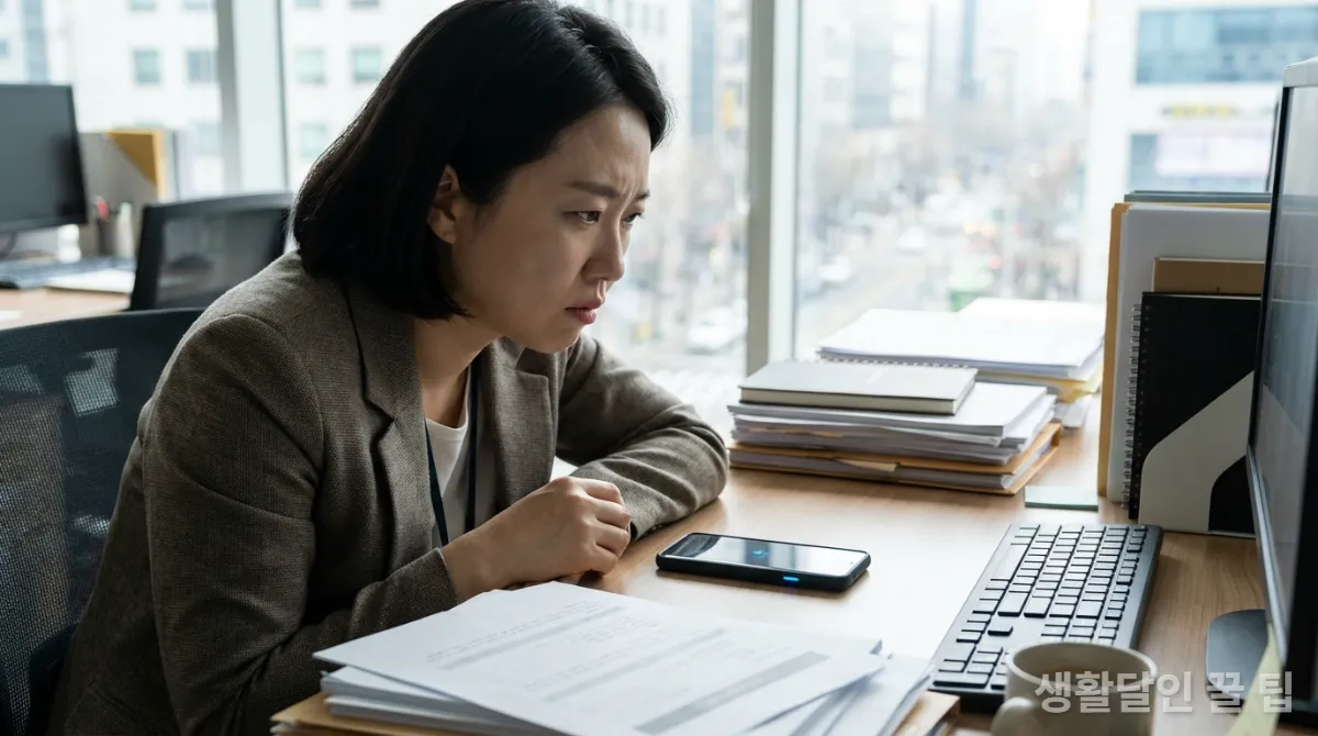 스마트폰 알림에 집중력을 잃고 있는 한국 직장인
