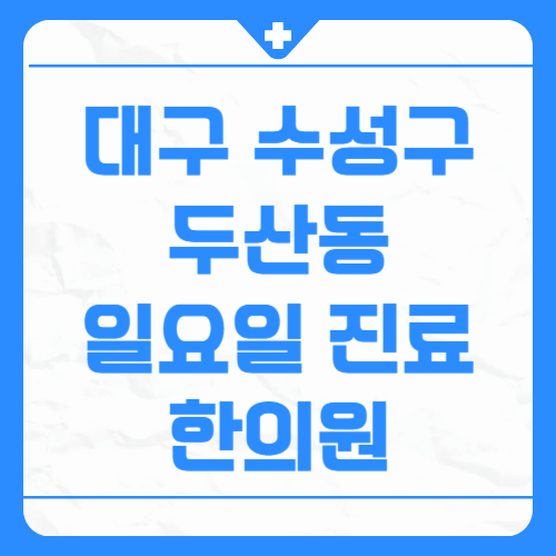 대구 수성구 두산동 일요일 진료 한의원