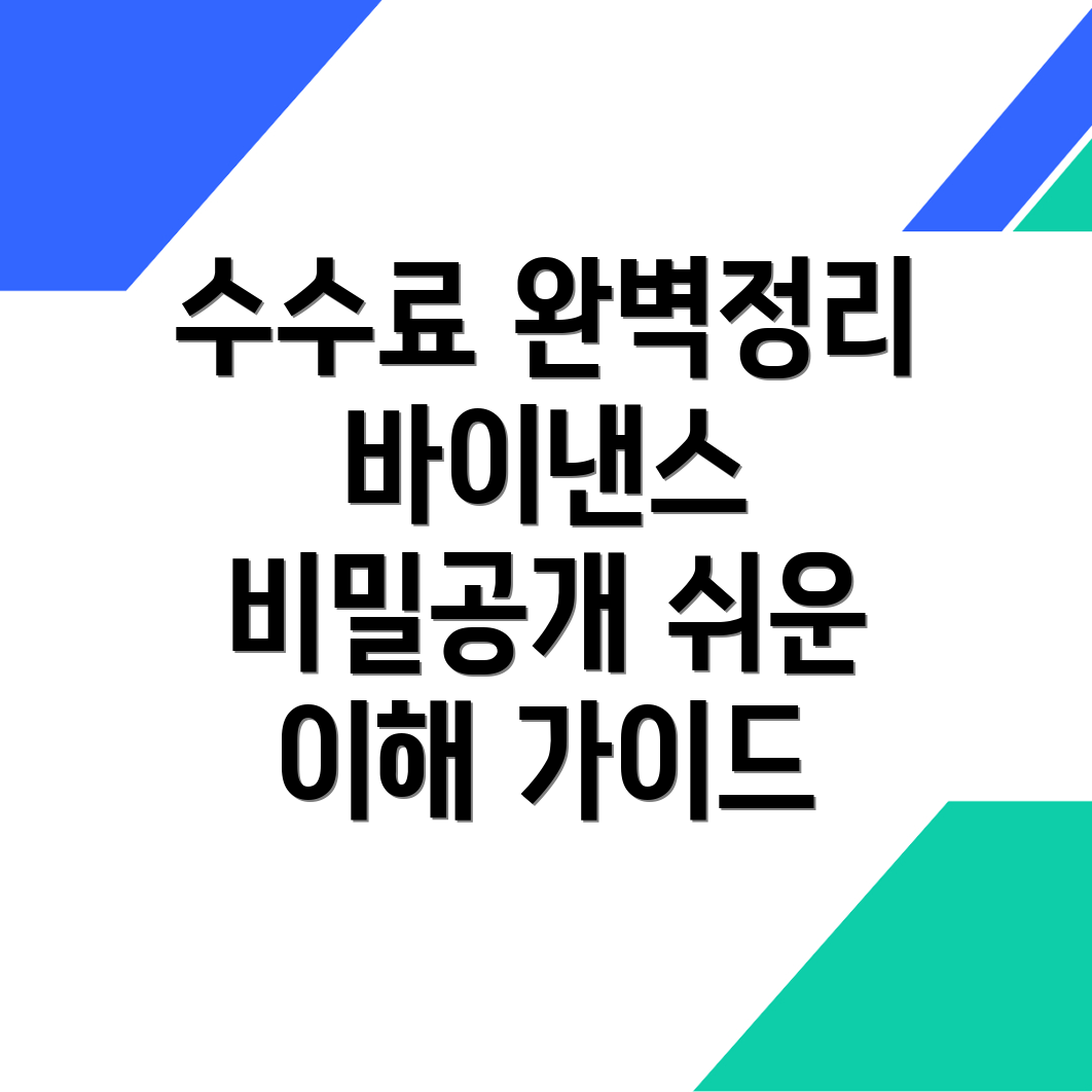 바이낸스 선물 수수료
