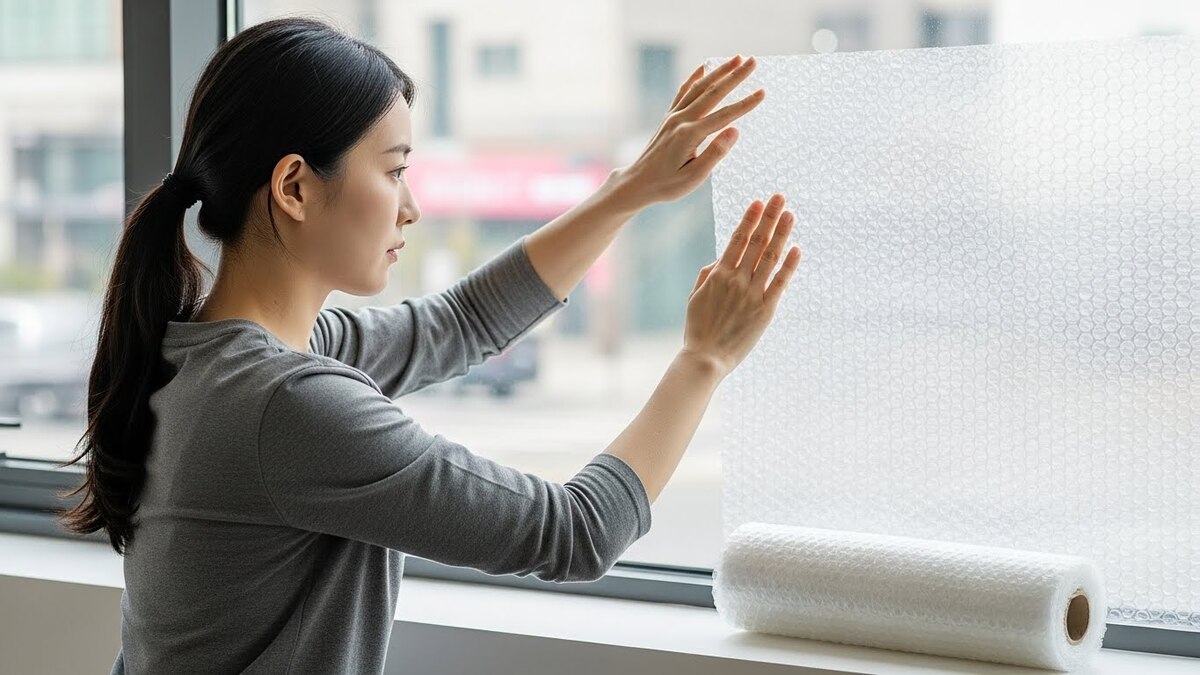 베란다 창문 뽁뽁이, 붙이면 안 되는 위치와 겨울 단열 대체 아이템