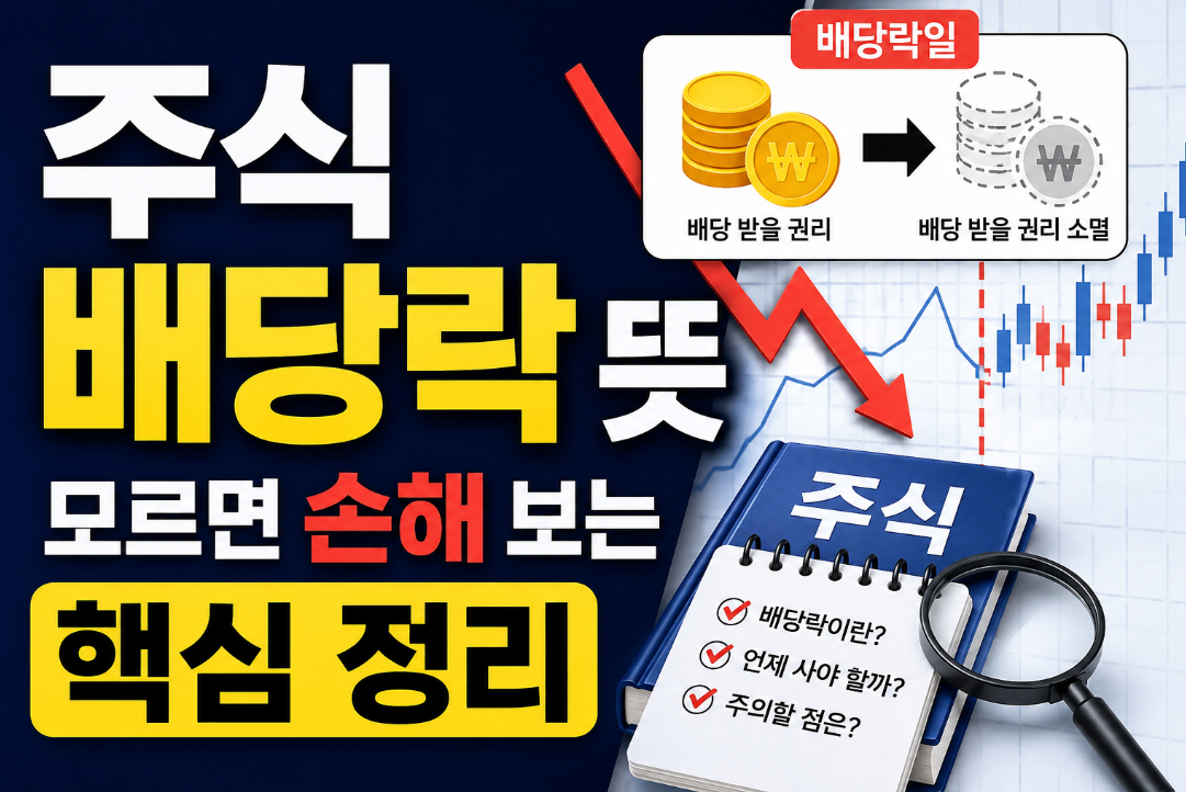 주식 배당락 뜻 배당받으려면 언제 사야 할까? 배당기준일 차이 한 번에 정리