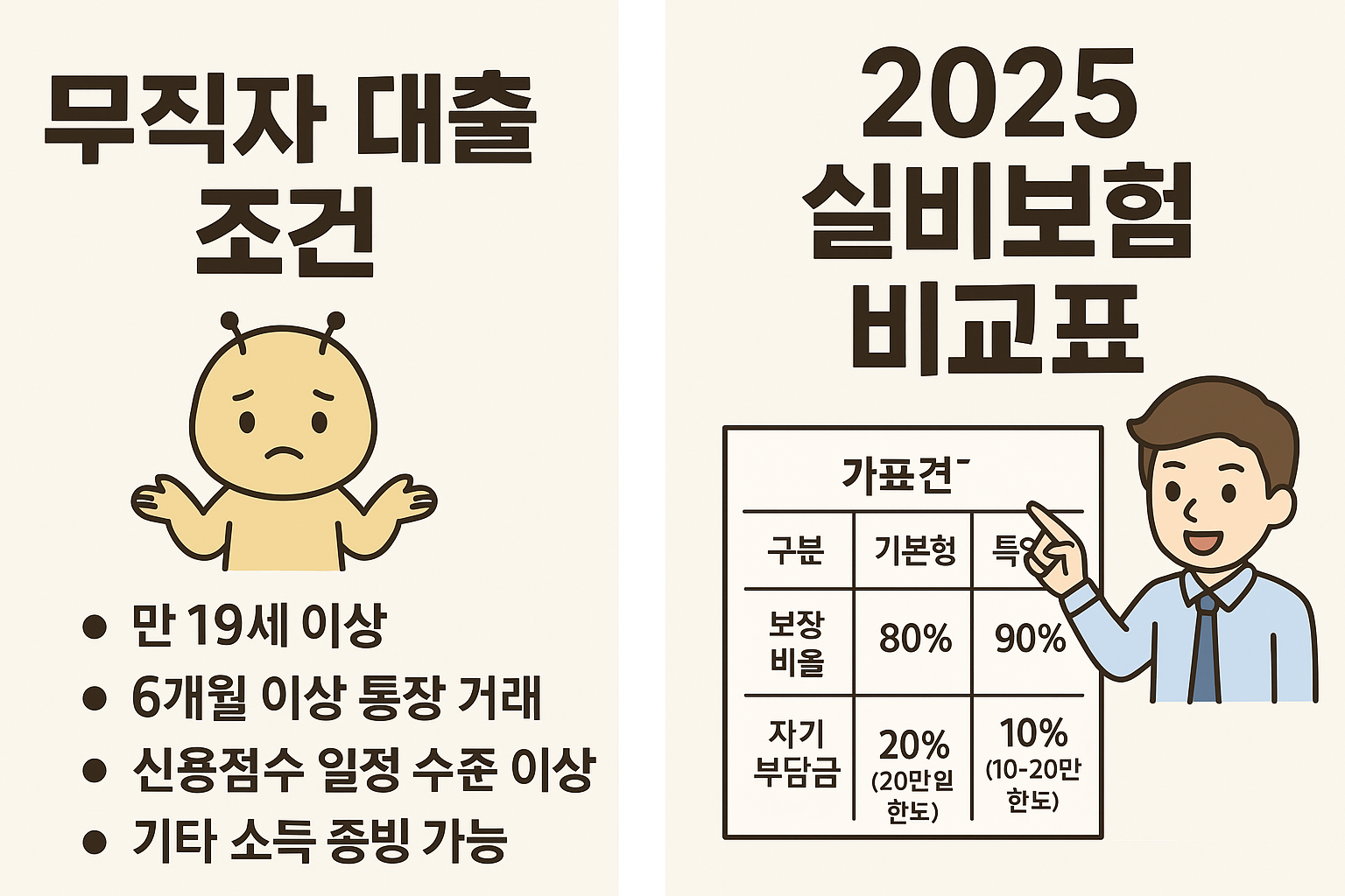 무직자 대출 가능한 곳 TOP 5 ❘ 2025년 조건별 비교표 총정리.