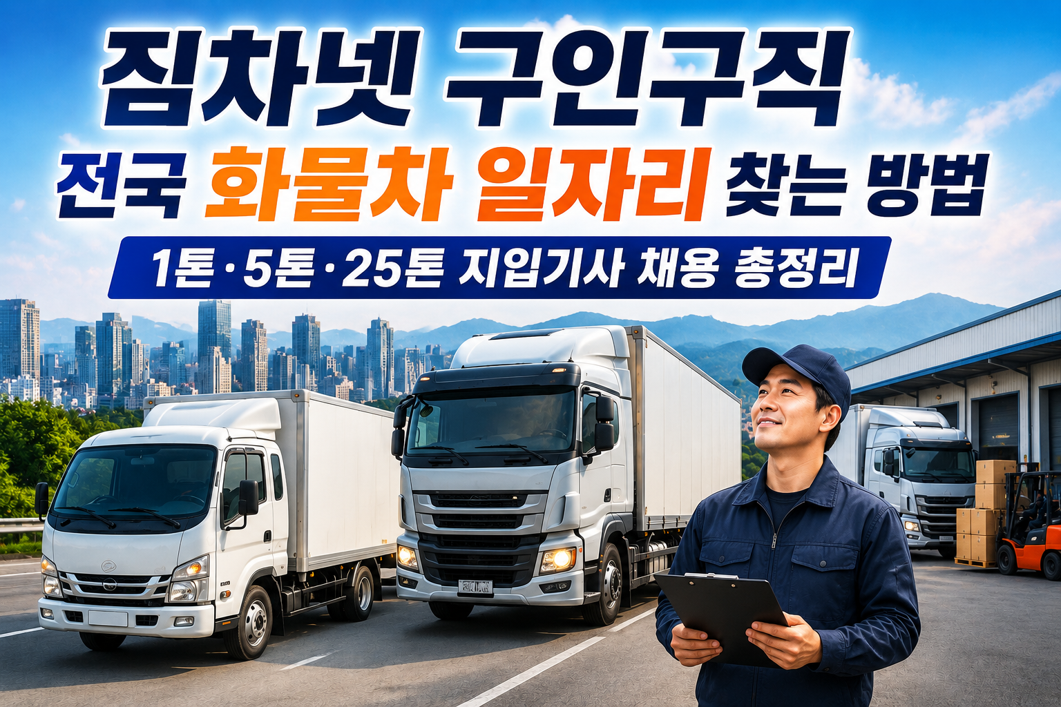짐차넷 구인구직 전국 화물차 일자리 찾는 방법｜1톤&middot;5톤&middot;25톤 지입기사 채용 총정리 관련 사진