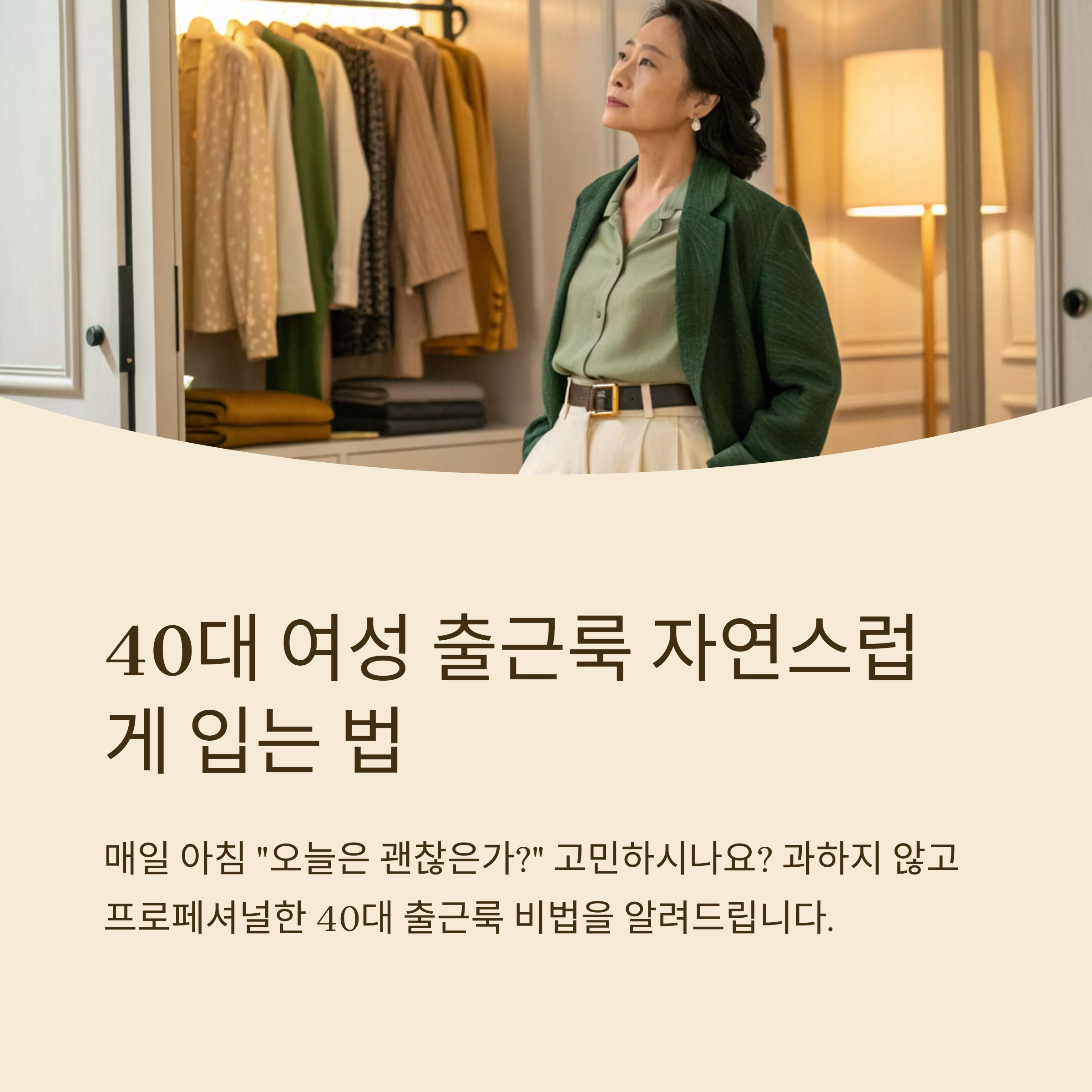 40대 여성 출근룩 자연스럽게 입는 법