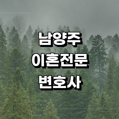 남양주시 이혼 변호사