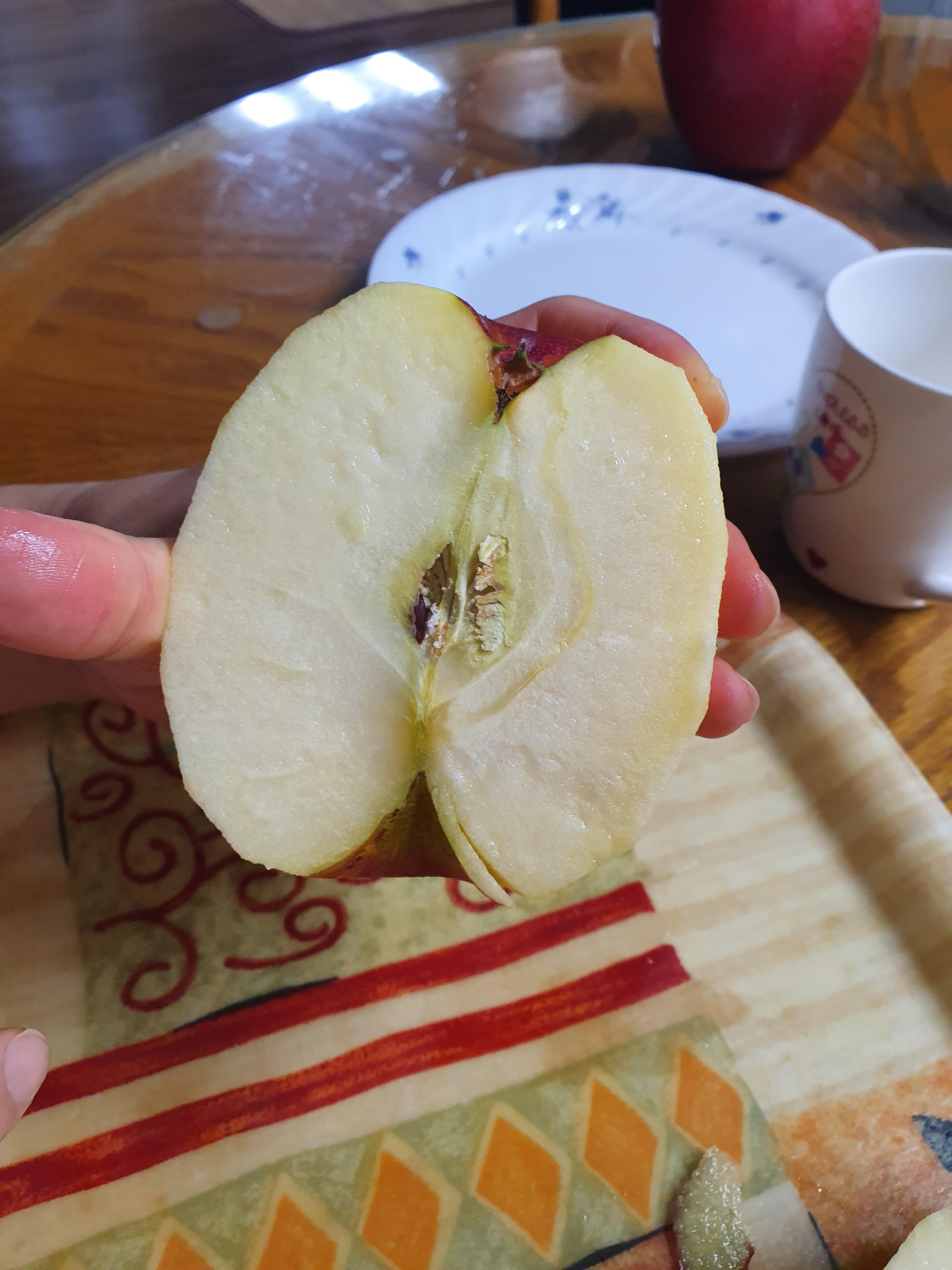 중간사이즈 감홍사과 반쪽