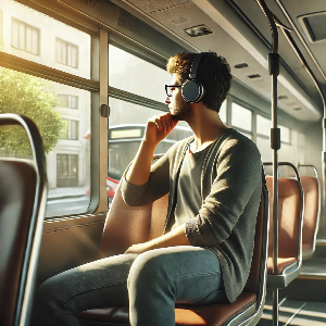 대중교통을 이용하고 있는 사람