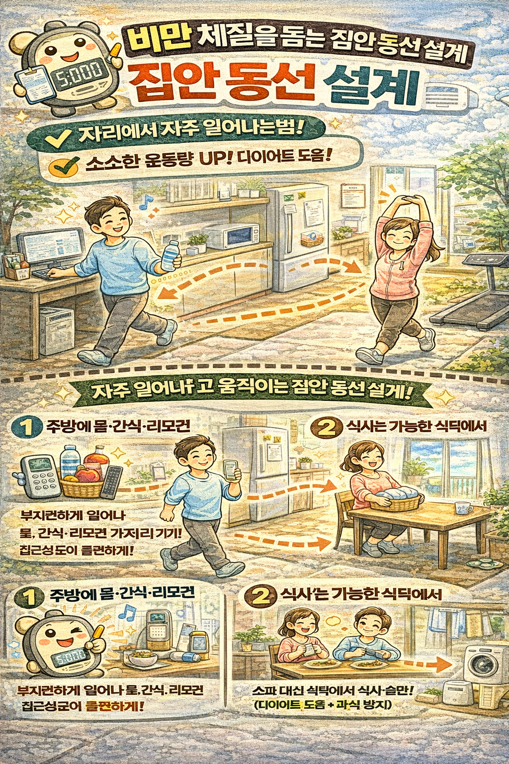 비만 체질을 돕는 집안 동선 설계