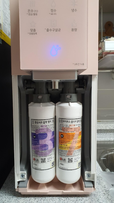 정수기필터부착사진