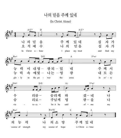 나의 믿음 주께 있네