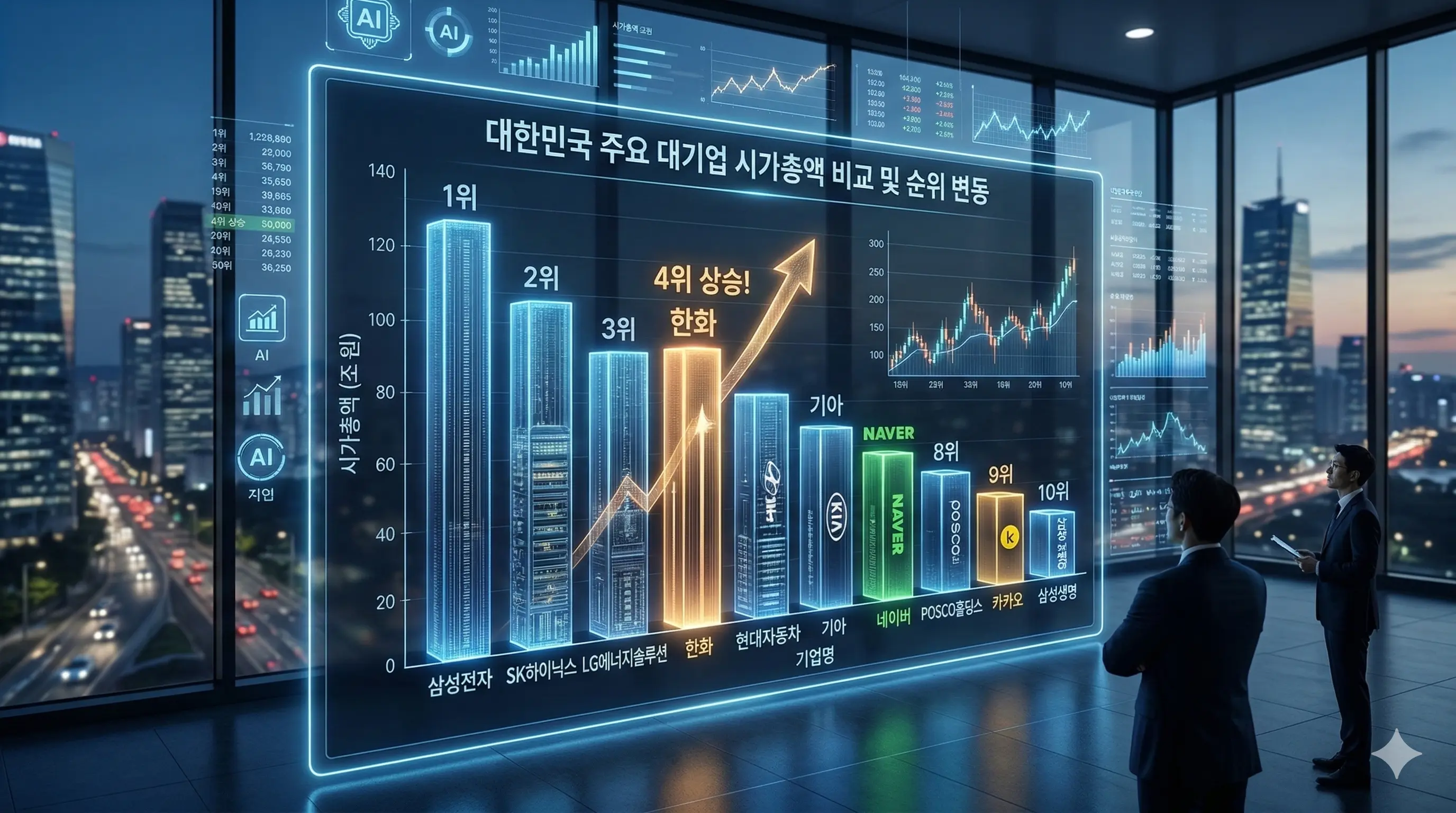 한화그룹의 재계 시총 4위 도약