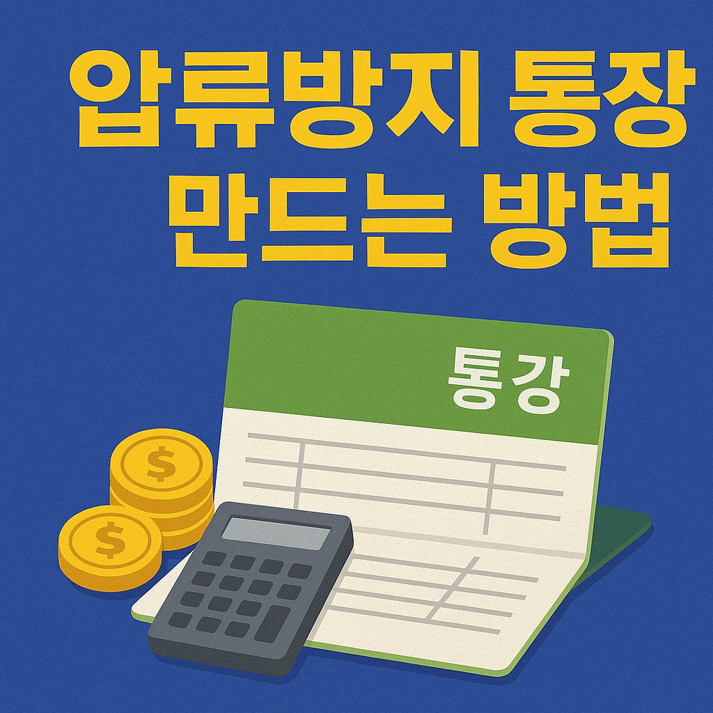 압류방지 통장 만드는 방법