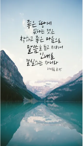 매일성경 묵상과 깨달음(누가복음 8장 1-15절) 씨 뿌리는 자의 비유 말씀_23