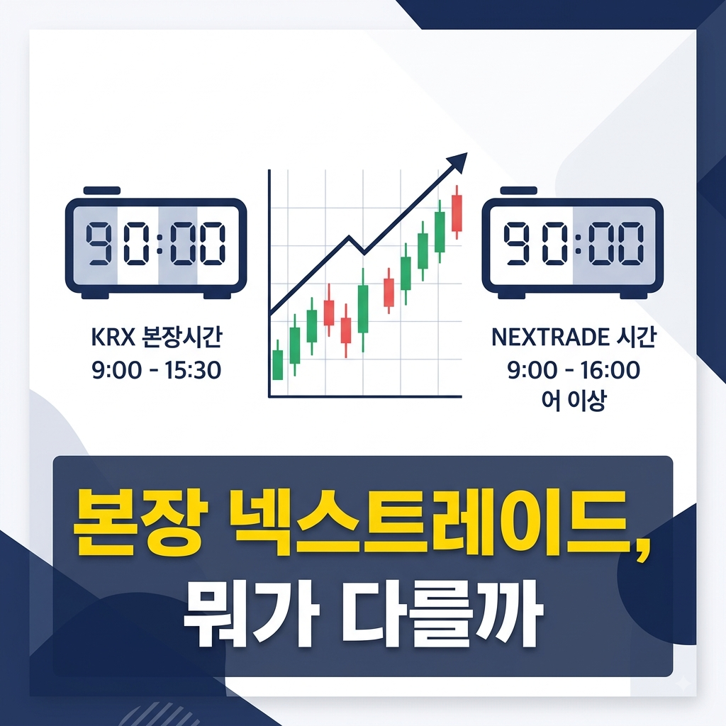 본장 넥스트레이드 차이비교