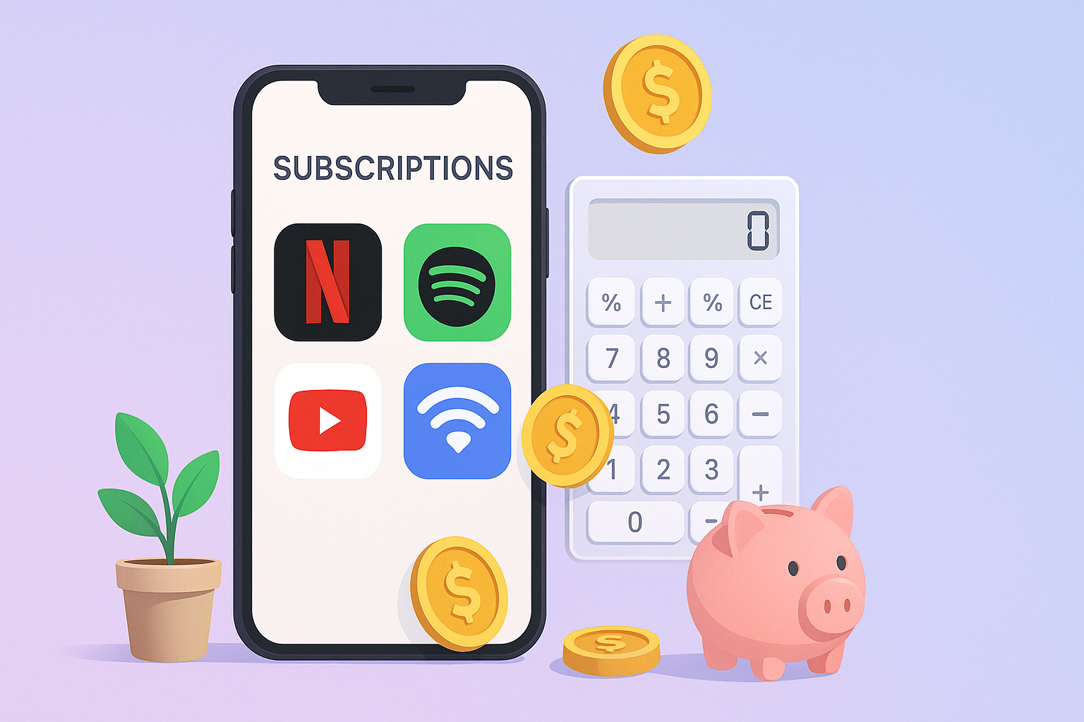 구독 서비스 관리 개념 이미지